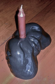 Candelanus nude female torso erotic candle holder