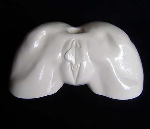 Nude Female Torso Sculpture / Erotic Candle Holder / Erotic Vase view 9