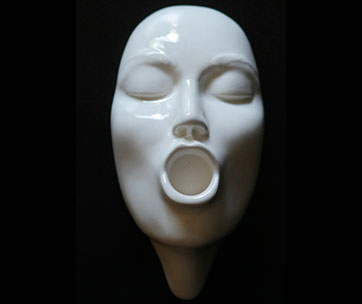 Candelips female face candle holder