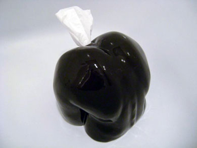 Take One female tissue dispenser in black